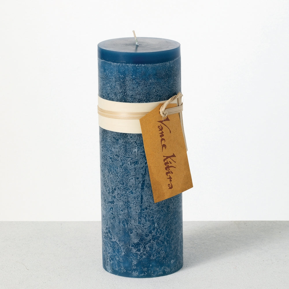 3.25" x 9" English Blue Timber Pillar Candle