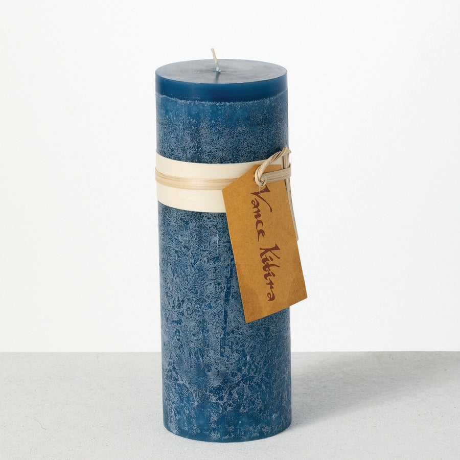 3.25" x 9" English Blue Timber Pillar Candle