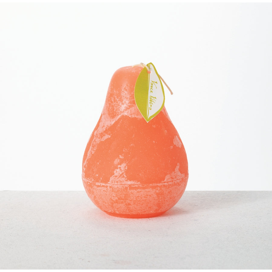 3" x 4" Coral Timber Pear Candle