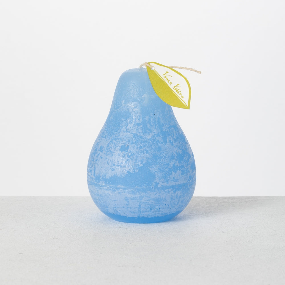3" x 4" Crystal Blue Timber Pear Candle