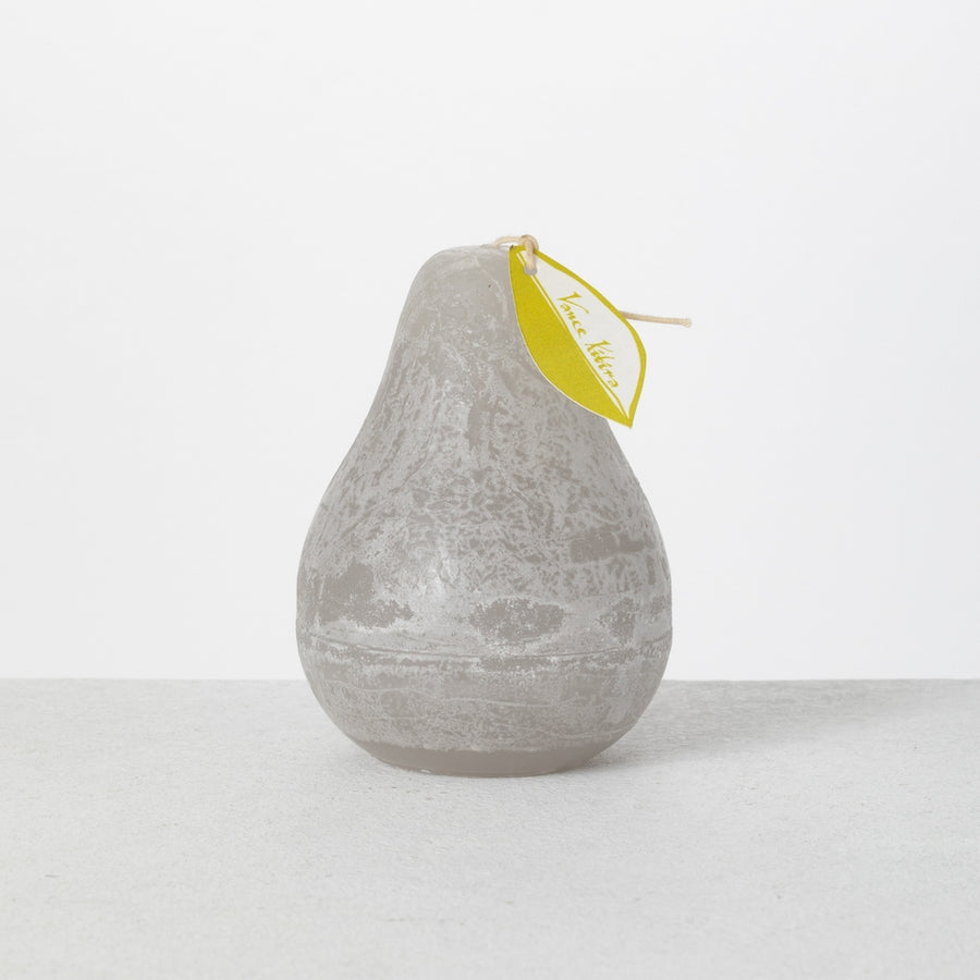 3" x 4" Dove Gray Timber Pear Candle