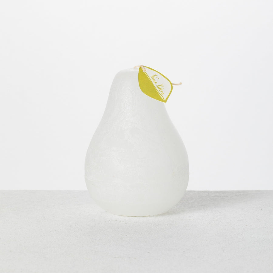 3" x 4" White Timber Pear Candle