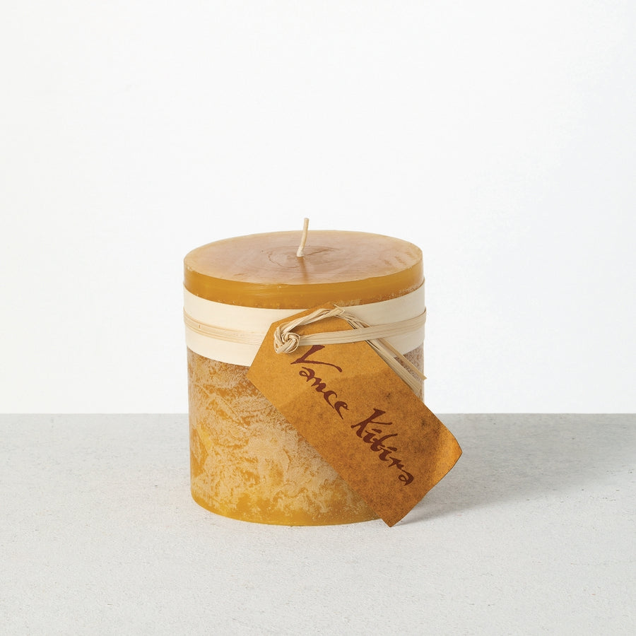 4" x 4" Brown Sugar Timber Pillar Candle