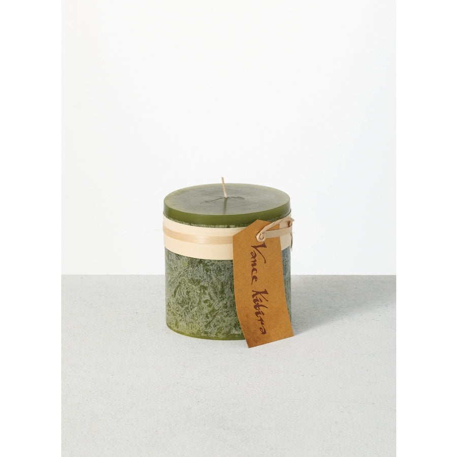 4" x 4" Moss Timber Pillar Candle