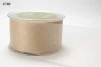 3 Inch Twinkle Shimmer Sheer Ribbon with Cut Edge – CT02 – CHAMPAGNE