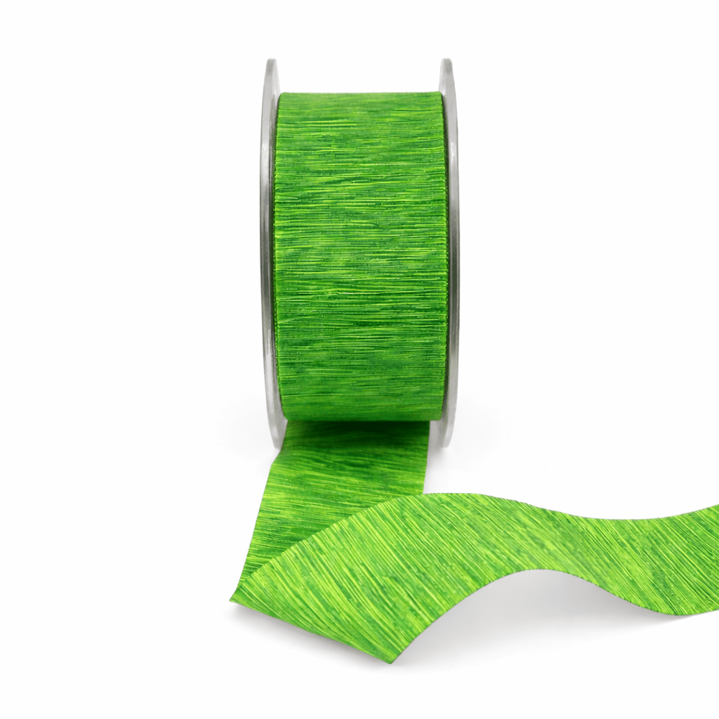 1.5 Inch Textured Two-Tone Ribbon with Woven Edge – NR46 – PARROT GREEN/YELLOW