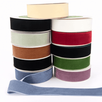 1.5 Inch Classic Velvet Ribbon with Woven Edge