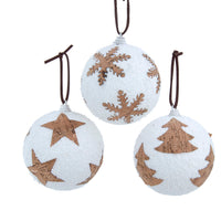 White Ball With Design Ornaments