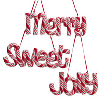 Candy Cane Letter Word Ornaments