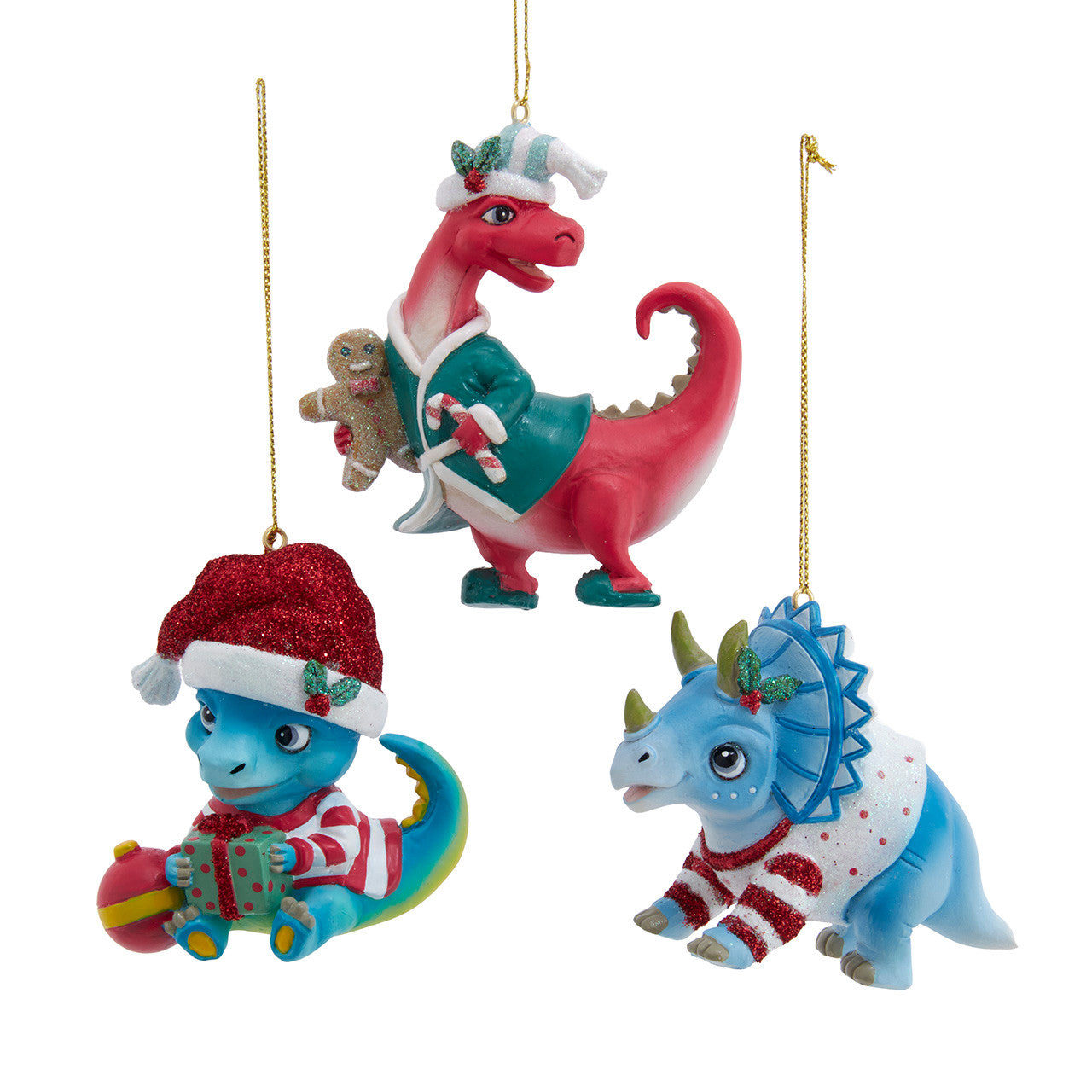 Dinosaur Pajama Ornaments