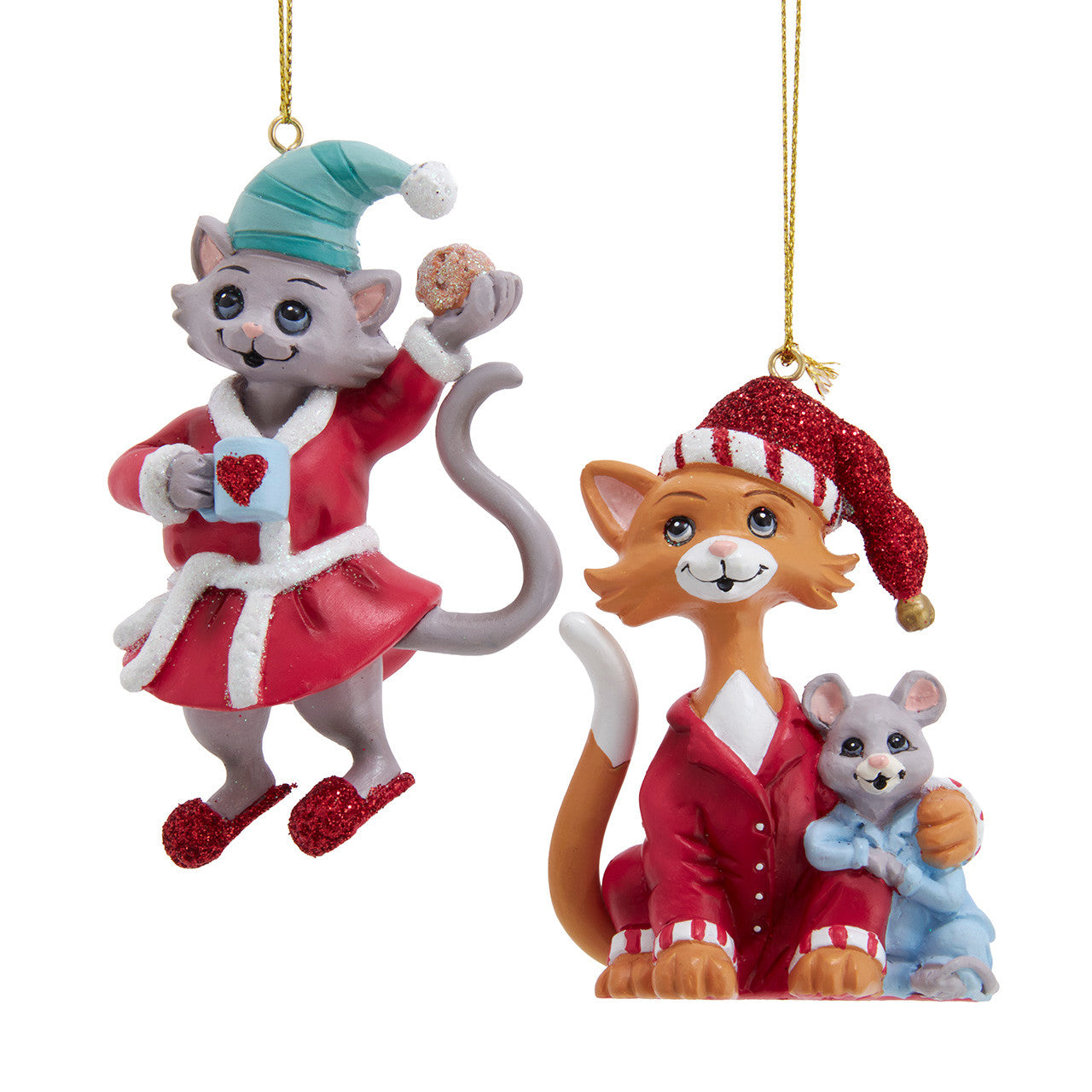 Cat Pajama Ornaments