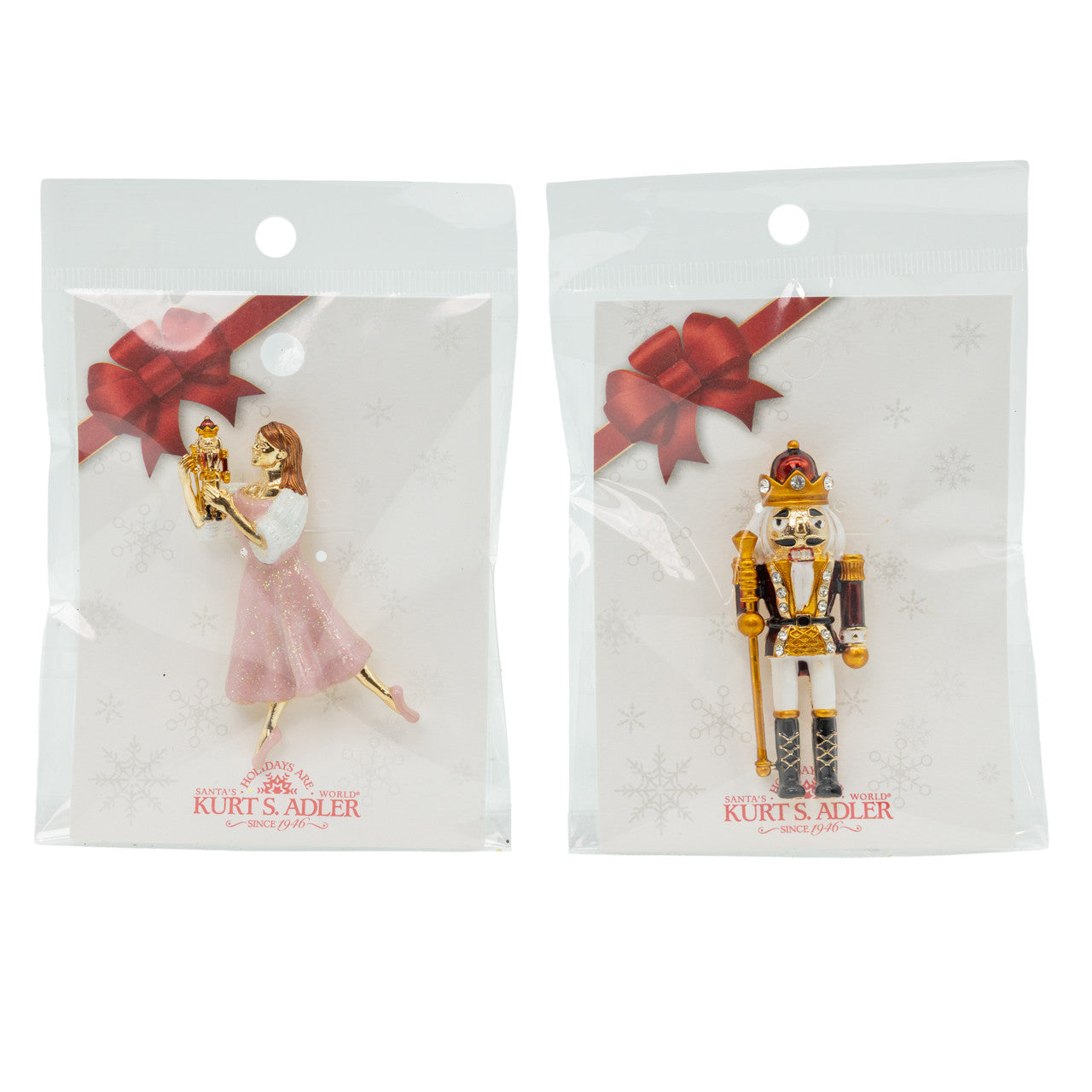 Nutcracker Suite Pins With Display Rack, 2 Assorted Styles