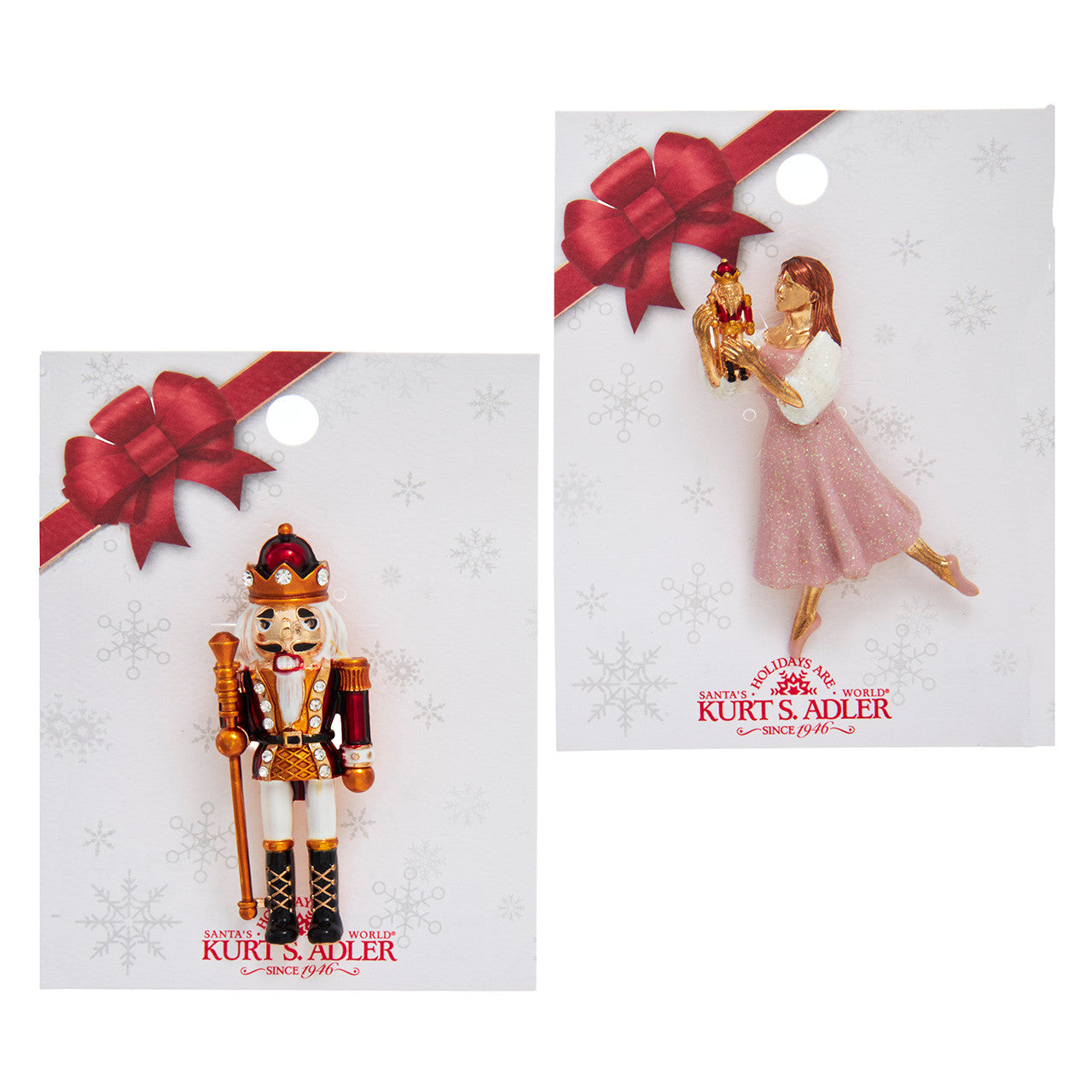 Nutcracker Suite Pins With Display Rack, 2 Assorted Styles