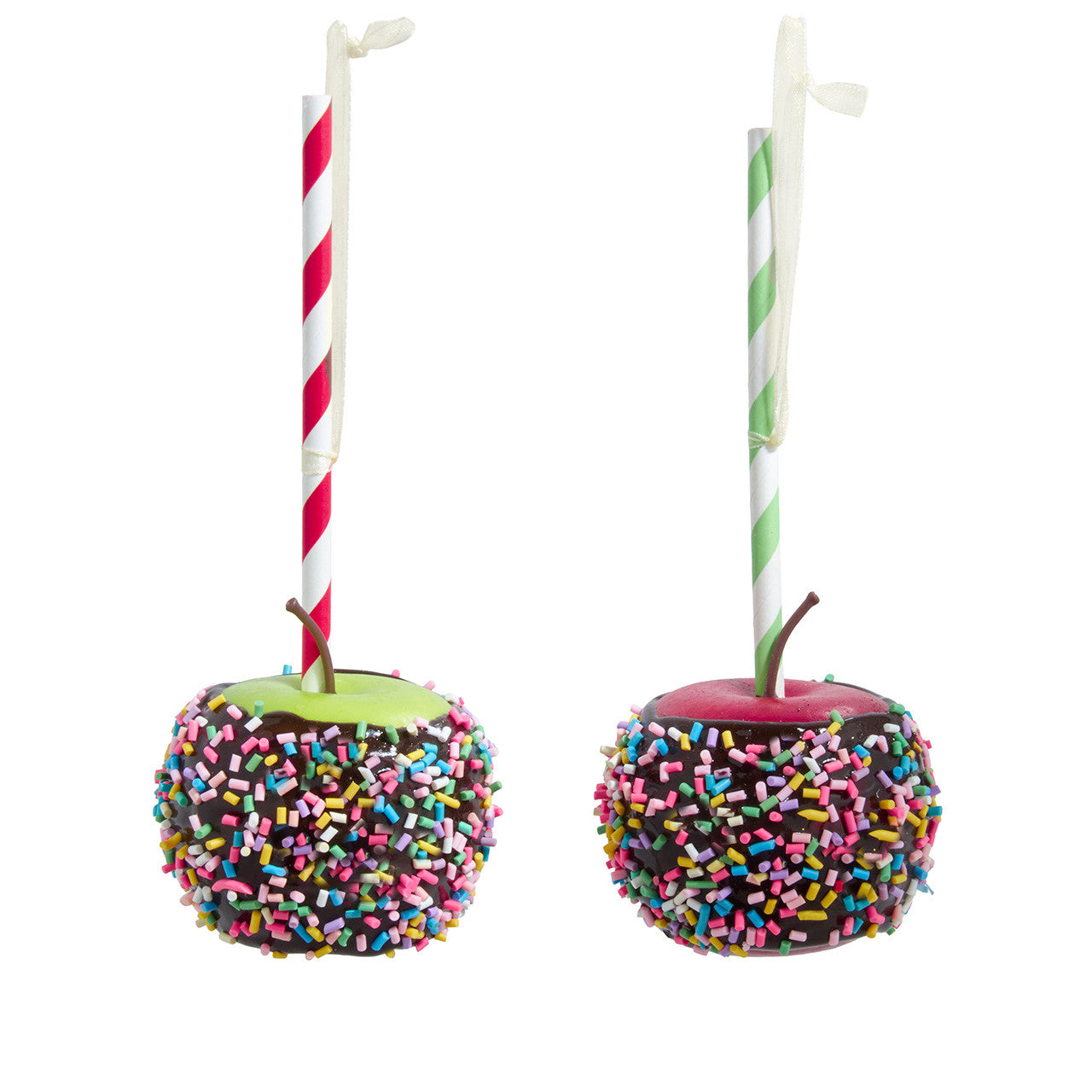 Red & Green Candy Apple Ornaments