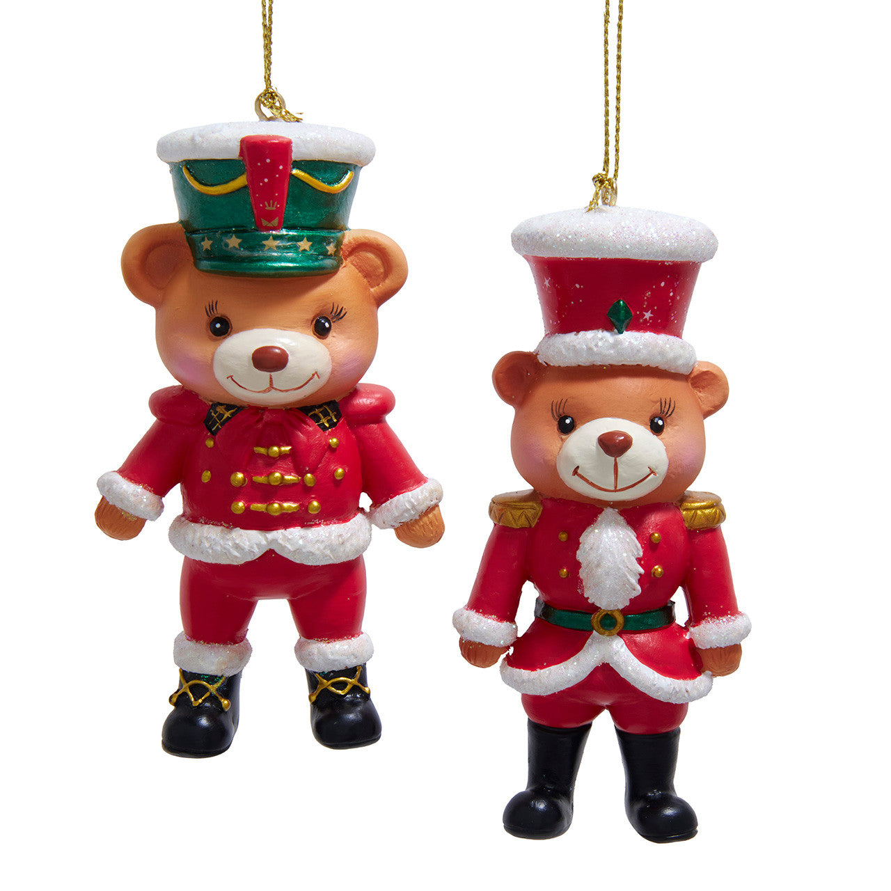 Teddy Bear Soldier Ornaments
