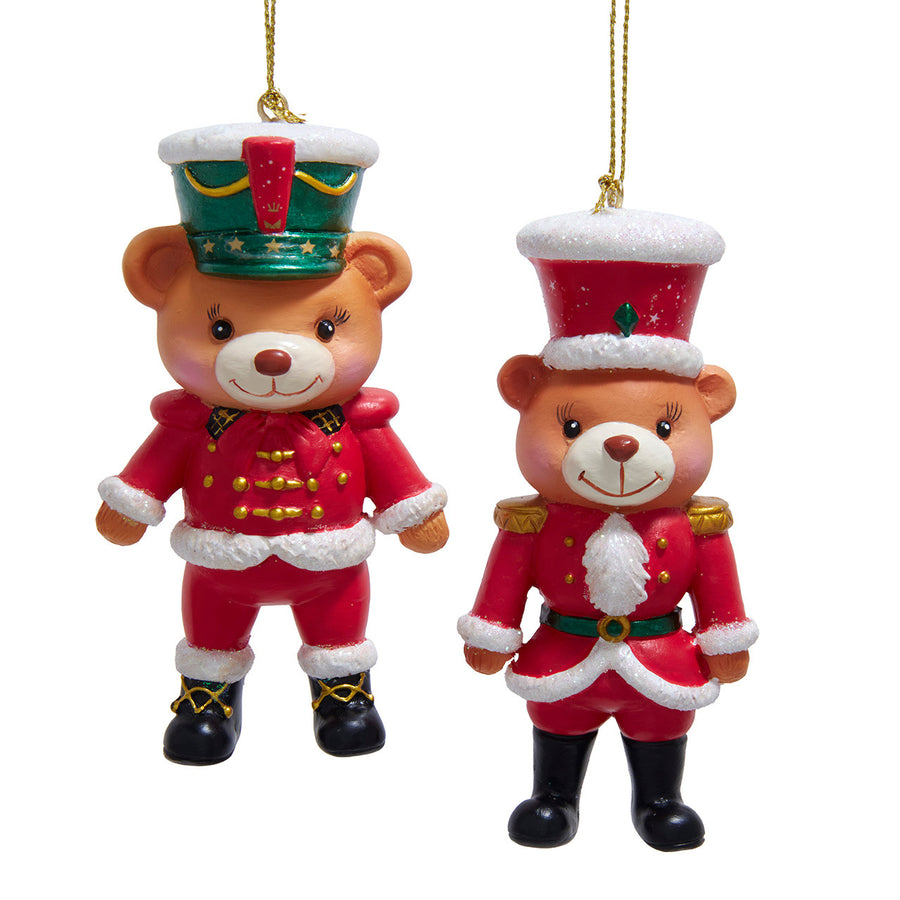 Teddy Bear Soldier Ornaments