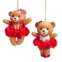 Teddy Bear Ballet Ornaments