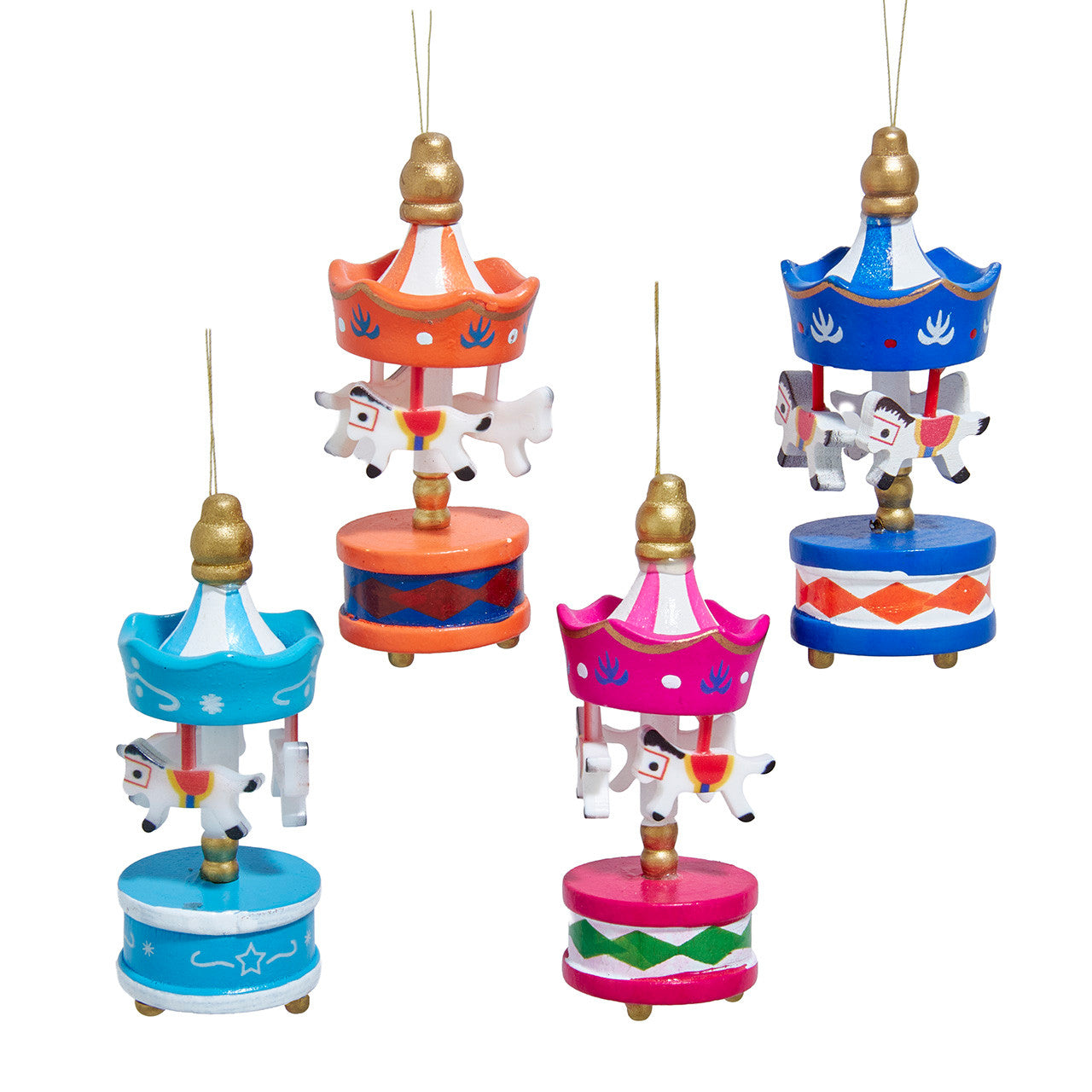 Wooden Carousel Ornaments