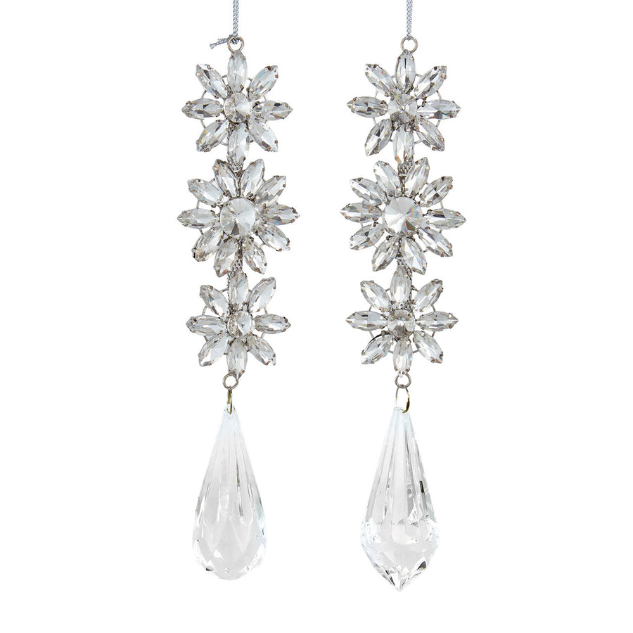 Snowflake With Clear Drop Ornaments