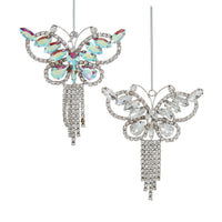 Clear Iridescent Butterfly With Gem Ornaments