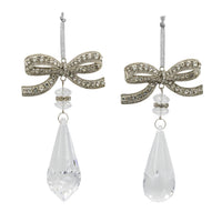 Bow With Clear Drop Ornaments