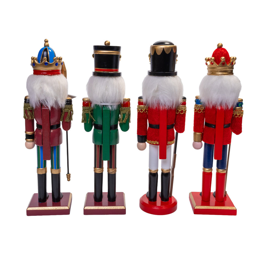 11" Blue, Green, Gold & Red Nutcrackers