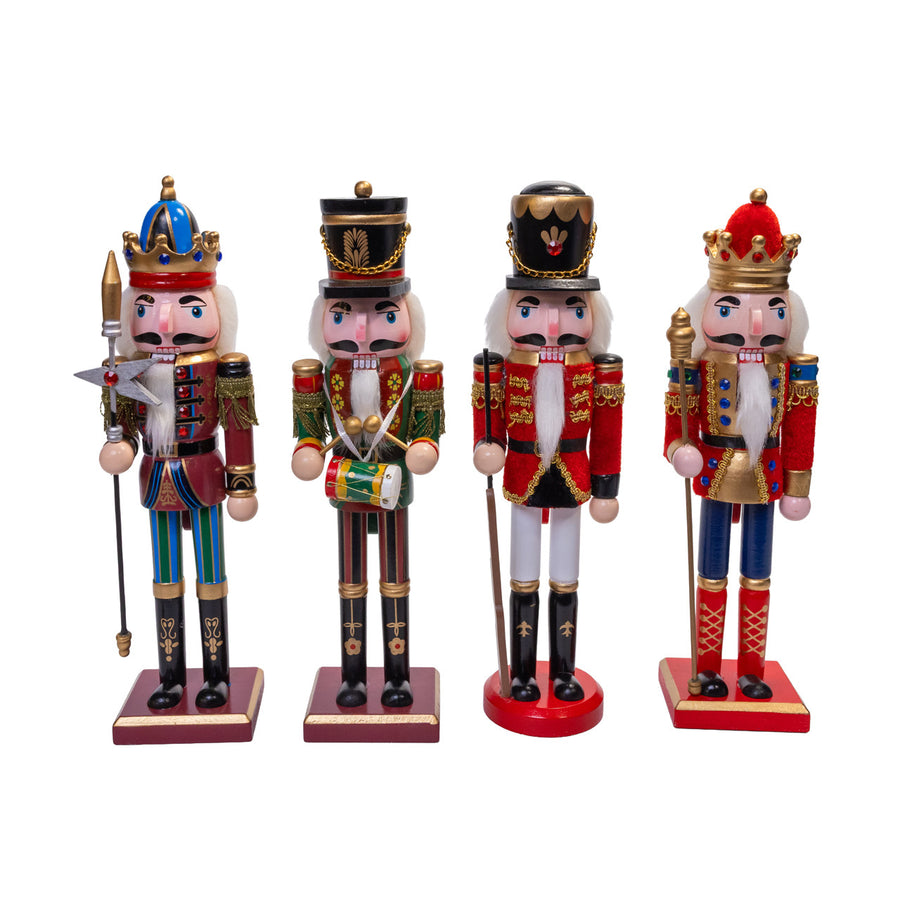 11" Blue, Green, Gold & Red Nutcrackers