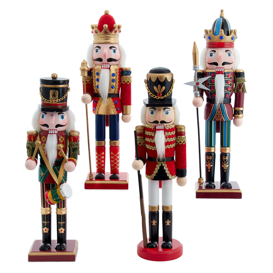 11" Blue, Green, Gold & Red Nutcrackers