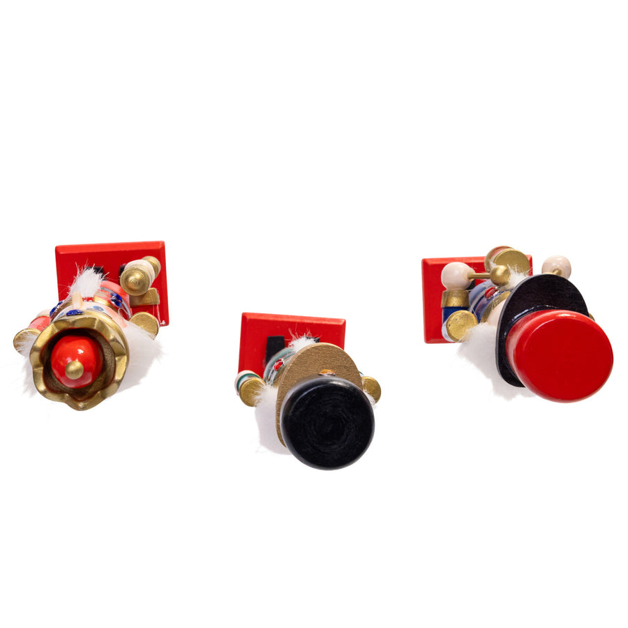 5.9" Red, Green & Blue Nutcrackers Set