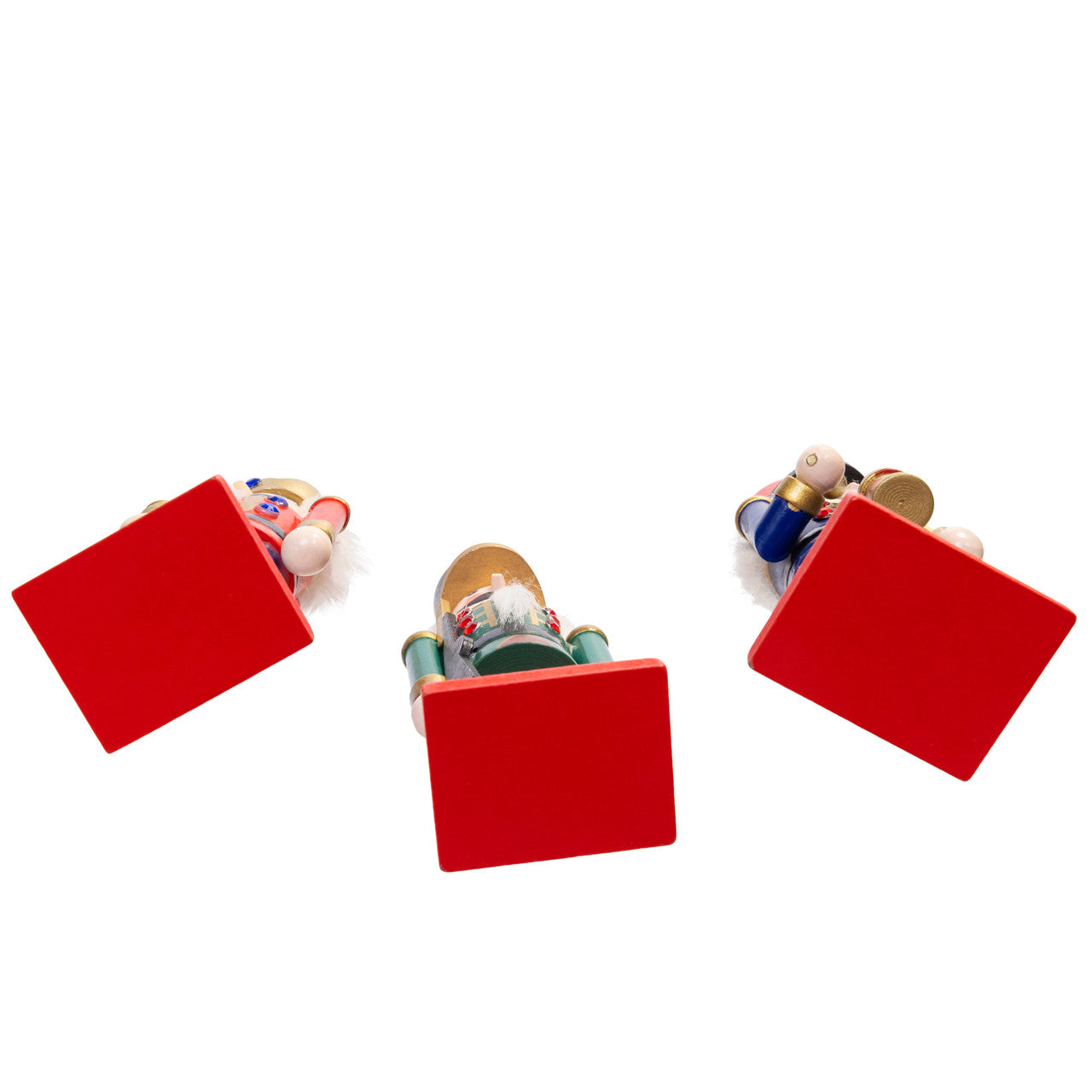 5.9" Red, Green & Blue Nutcrackers Set