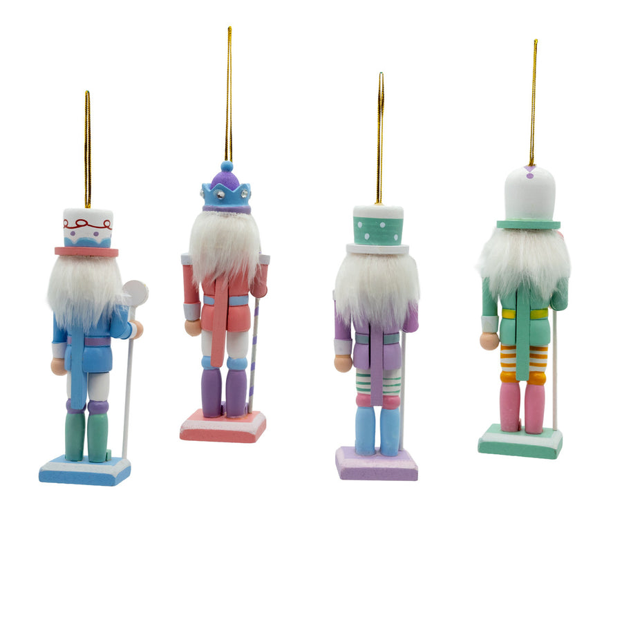 7.09" Blue, Pink, Purple & Green Nutcracker Ornaments