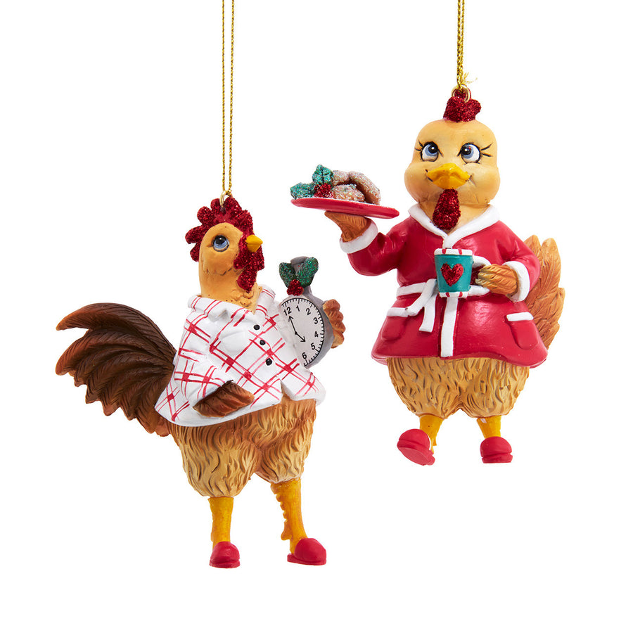 Chicken Pajama Ornaments