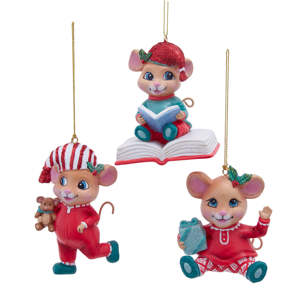Mouse Pajama Ornaments