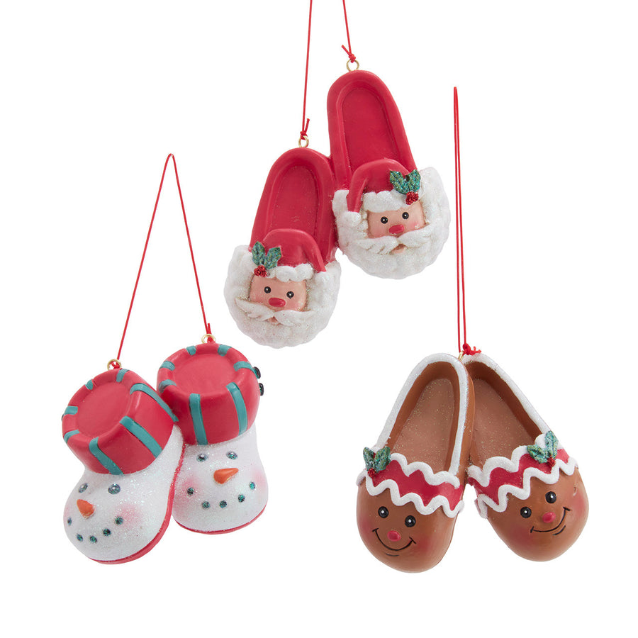 Holiday Slippers Ornaments