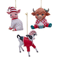 Pajama Farm Animal Ornaments