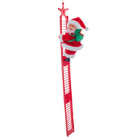 Battery Operated Santa Climbing Red Ladder
