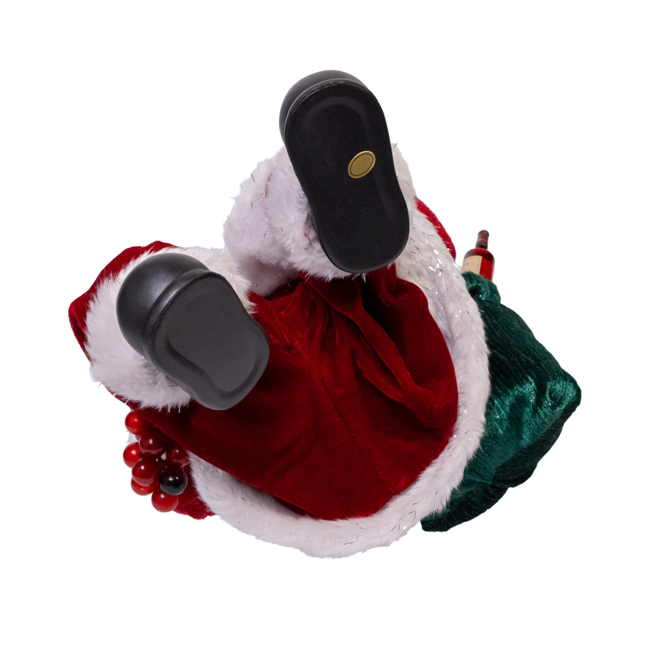 15" Fabriché™ Sitting Santa Holding Wine