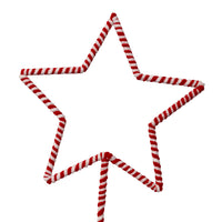 Metal Candy Cane Star Pick
