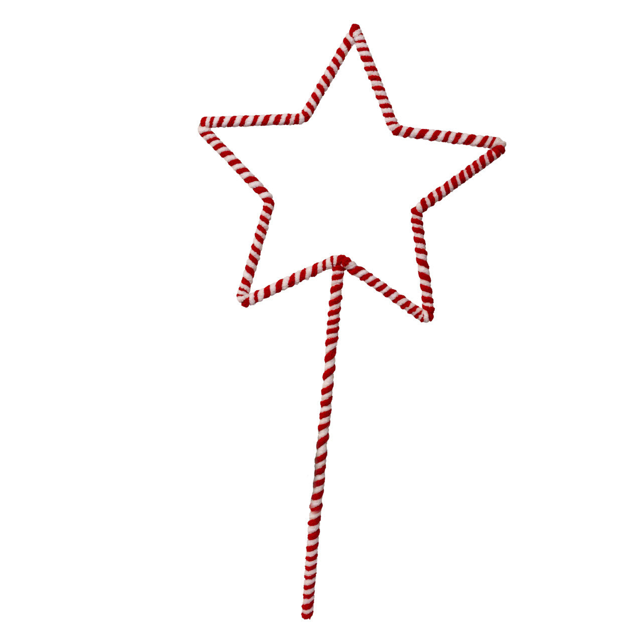 Metal Candy Cane Star Pick
