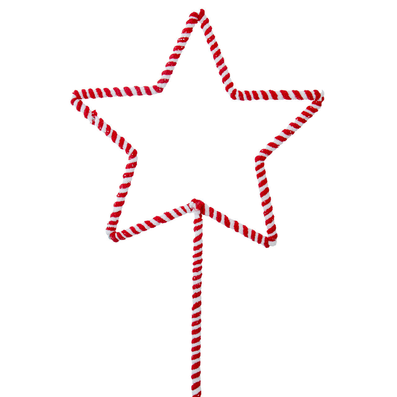 Metal Candy Cane Star Pick