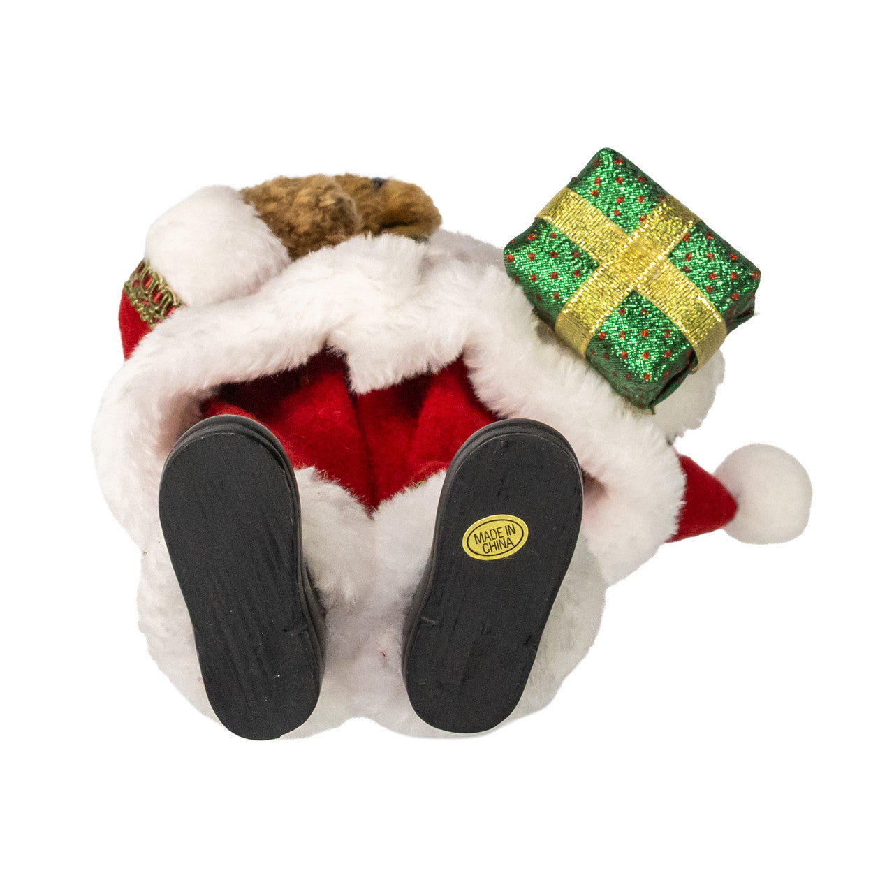 12.2" Christmas Standing bear With Gift Box