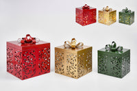 Set Of 3, Square Die Cut Gift Boxes W/ Led