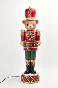 Teddy Bear Nutcracker Rotating Music Box With Led Light
