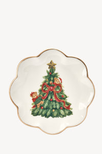 Desert Plate With Teddy Bear Tree Decal