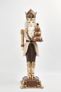Lg. Nutcracker Holding Xmas Tree With Led Light
