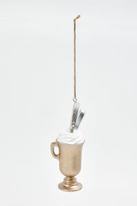 Hot Chocolate With Ski Boards Ornament