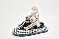 Santa Riding Snowmobile
