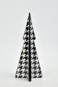Lg. Xmas Tree With Houndstooth Decal