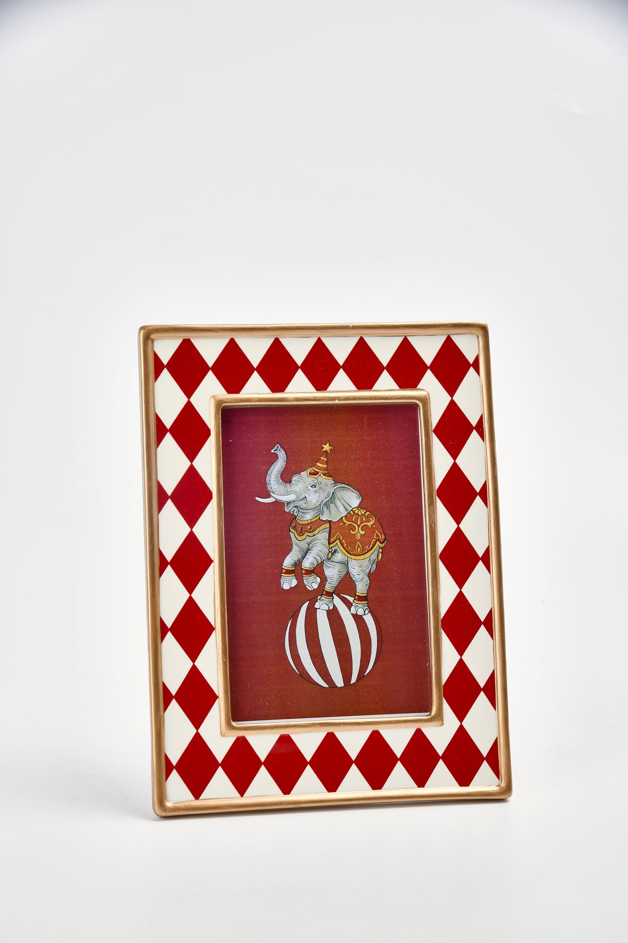 Photo Frame With Check Pattern Decal