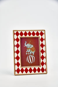 Photo Frame With Check Pattern Decal